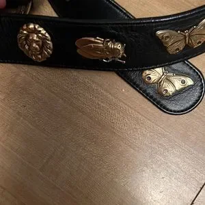 Gucci GG Animal Stud Black Leather Belt- size 120cm Gucci | Accessories | Gucci Gg Animal Stud Black Leather  main image 2